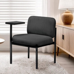 Comhoma Accent Chair Fabric Modern With 180 Degree Rotating Small Table Thick Soft Padded Seat Lounge Occasional Bedroom Chair