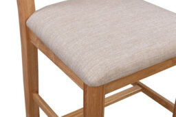 Buttercup Farm Bologna Oak Pair Of Natural Oak Dining Chairs - Fabric Seat - L48 X W66 X H109 Cm - thumbnail 3