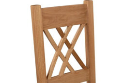 Buttercup Farm Bologna Oak Pair Of Natural Oak Dining Chairs - Fabric Seat - L48 X W66 X H109 Cm - thumbnail 2