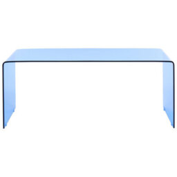 Beliani Coffee Table Kendall Tempered Glass Blue - thumbnail 4