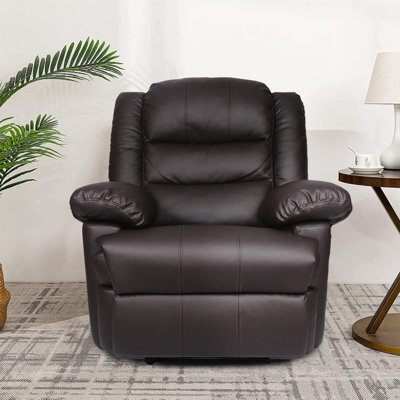 Onemill Adjustable Leather Recliner Chair Armchair Sofa For Living Room Lounge(Brown) - image 1