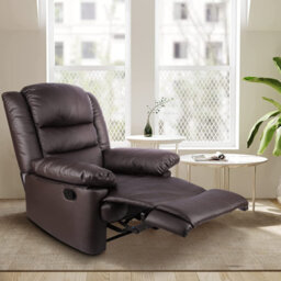 Onemill Adjustable Leather Recliner Chair Armchair Sofa For Living Room Lounge(Brown) - thumbnail 7