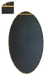 Mirroroutlet The Ovale Gold Metal Framed Oval Garden Wall Mirror 200 X 112Cm - thumbnail 6