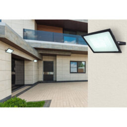 Luminosa Lighting Luminosa Helga I 19000Lm Outdoor Flood Light Black Ip44 Clear Glass Shade Led 6000K - thumbnail 5