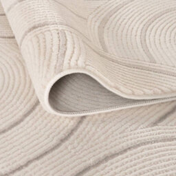 The Rugs Carmel Cream/grey Geometric Area Rug And Runner Non Shedding, Stain Resistant, Soft - thumbnail 3