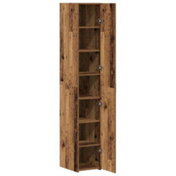 Walplus Highboard Old Wood 30 X 42.5 X 185 Cm Engineered Wood - thumbnail 5