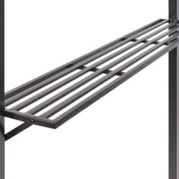 Beliani Gazebo Grey Fabric Black Steel Powder-Coated Garden Pavilion 240 X 148 Cm With Hooks And Shelves - thumbnail 7