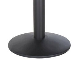 Beliani Garden Bistro Square Coffee Table 60 X 60 Cm - Light Brown Plastic Wood Top, Black Metal Base - thumbnail 6