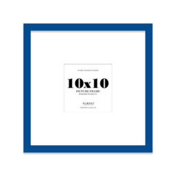 "10X10"" Blue Picture Frame - 10X10"" Square Frame With 7X7"" Mount For 10X10""/7X7"" Pictures Art Deco Style Room Decor, 1 Pack" - thumbnail 1