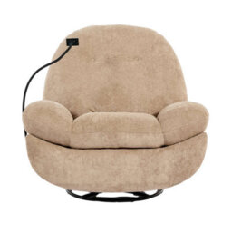 More4Homes Phoenix Electric Recliner Voice Control Swivel Rock Teddy Boucle Chair - thumbnail 3