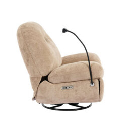 More4Homes Phoenix Electric Recliner Voice Control Swivel Rock Teddy Boucle Chair - thumbnail 6