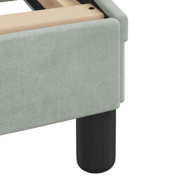 Berkfield Bed Frame Without Mattress Light Grey 135X190 Cm Double Velvet - thumbnail 7