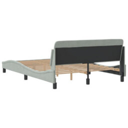 Berkfield Bed Frame Without Mattress Light Grey 135X190 Cm Double Velvet - thumbnail 6