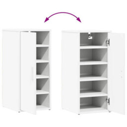Vidaxl Shoe Cabinet White 32X35X70 Cm Engineered Wood - thumbnail 8