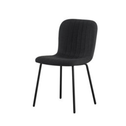 MCC Direct Set Of 6 Teddy Faux Fur Stitched Design Dining Chairs Black Bella By Mcc - thumbnail 2