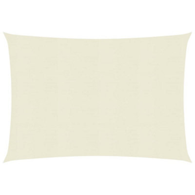 Berkfield Sunshade Sail 160 G/m2 Cream 2.5X3 M Hdpe - image 1