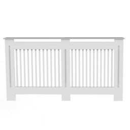 Fativo Vertical Radiator Cover Grill Shelf Cabinet Mdf Wood Modern Traditional Furniture (19D X  152W X 92.2H Cm) - thumbnail 3
