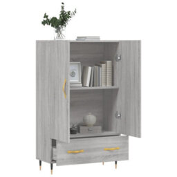 Berkfield Highboard Grey Sonoma 69.5X31X115 Cm Engineered Wood - thumbnail 4