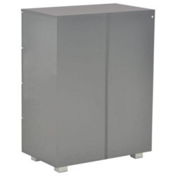 Berkfield Sideboard High Gloss Grey 60X35X80 Cm Engineered Wood - thumbnail 5