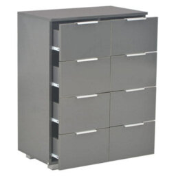 Berkfield Sideboard High Gloss Grey 60X35X80 Cm Engineered Wood - thumbnail 6