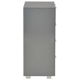 Berkfield Sideboard High Gloss Grey 60X35X80 Cm Engineered Wood - thumbnail 4