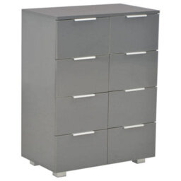Berkfield Sideboard High Gloss Grey 60X35X80 Cm Engineered Wood - thumbnail 2