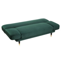 Home Detail Silas Clic-Clac Sofa Bed With Wooden Metal-Tipped Legs, Green Velvet - thumbnail 5
