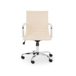Julian Bowen Gio Ivory & Chrome Office Chair - thumbnail 3