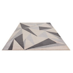 Cream Grey Geometric 13mm Thick Stain-Resistant Rug For Bedroom, Dining Room, Easy To Clean Modern Rug-160Cm X 230Cm - thumbnail 9
