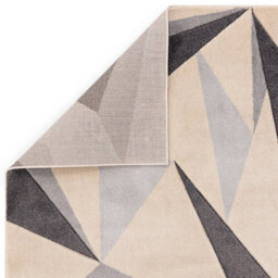 Cream Grey Geometric 13mm Thick Stain-Resistant Rug For Bedroom, Dining Room, Easy To Clean Modern Rug-160Cm X 230Cm - thumbnail 5