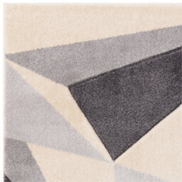 Cream Grey Geometric 13mm Thick Stain-Resistant Rug For Bedroom, Dining Room, Easy To Clean Modern Rug-160Cm X 230Cm - thumbnail 3