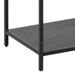 Wyld Haus El Paso 5-Shelf Black Asymmetrical Bookcase With Metal Frame - thumbnail 7