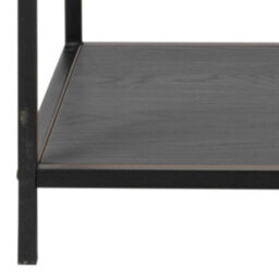 Wyld Haus El Paso 5-Shelf Black Asymmetrical Bookcase With Metal Frame - thumbnail 4
