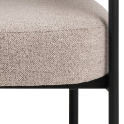 Wyld Haus Ostrava Beige Boucle Lounge Chair With Black Metal Legs - thumbnail 8