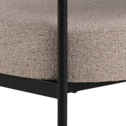 Wyld Haus Ostrava Beige Boucle Lounge Chair With Black Metal Legs - thumbnail 7