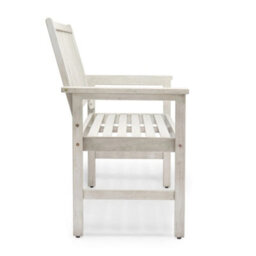 Grey 2 Seater Acacia Wood Outdoor Garden Bench - thumbnail 5