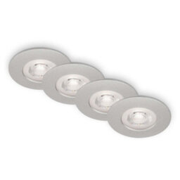 Briloner Led Recessed Lights Bathroom Downlights Lamps Set Of 4 Dimmable 4.9W Ip44 9Cm Chrome - thumbnail 1