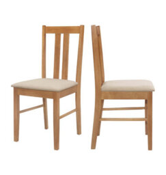 Hallowood Furniture Aston Pair Of Dining Chair In Light Oak Finish - thumbnail 8