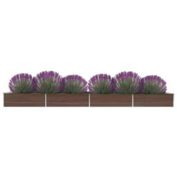 Walplus Garden Raised Bed Galvanised Steel 600X80X45 Cm Brown - thumbnail 1