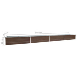 Walplus Garden Raised Bed Galvanised Steel 600X80X45 Cm Brown - thumbnail 6