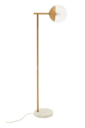 Orsina Effortlessly Eelegant Gold Finish Metal Floor Lamp, Versatile Tall Lamp On The Floor, Sturdy Bedroom Lamp - thumbnail 1