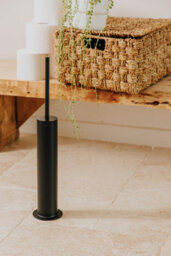 Cosmic Toilet Brush & Holder, Matt Black, Micra Collection - thumbnail 2