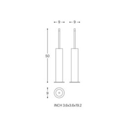 Cosmic Toilet Brush & Holder, Matt Black, Micra Collection - thumbnail 4