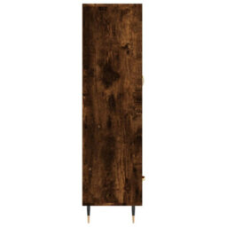 Berkfield Highboard Smoked Oak 69.5X31X115 Cm Engineered Wood - thumbnail 7
