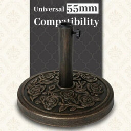 Heavy Duty 9Kg Round Parasol Base Cast Iron Effect Garden Umbrella Stand - thumbnail 5