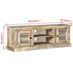 Berkfield Tv Cabinet Solid Mango Wood - thumbnail 8