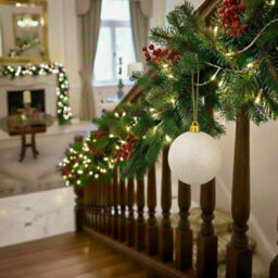 Shatchi 20Cm White Glitter Christmas Bauble - Christmas Tree & Home Décor Ornament - thumbnail 8