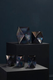 Orsina Rambia Small Oil Slick Glass Candle Holder - thumbnail 3