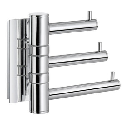 Smedbo Polished Chrome Triple Swivel Swing Arm Towel Hooks