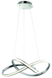 Milagro Cappio Chrome Led Pendant Lamp 36W(130W) Stunning Designer Hanging Ceiling Light With Elegant Chrome Curves - thumbnail 9